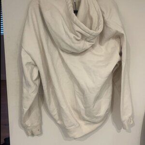 brandy melville cream colored zip up hoodie